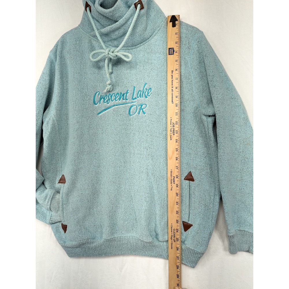 Renegade‎ Crescent Lake OR Embroidered Funnel Neck Sweatshirt Pullover Top M - Picture 5 of 8